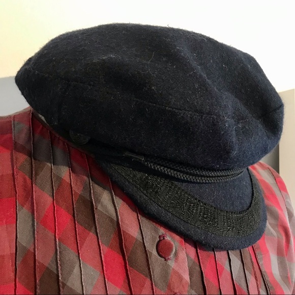 Vintage Navy Wool Fisherman’s Hat, Made in France, 1960s/70s, Women’s Small - Picture 4 of 5